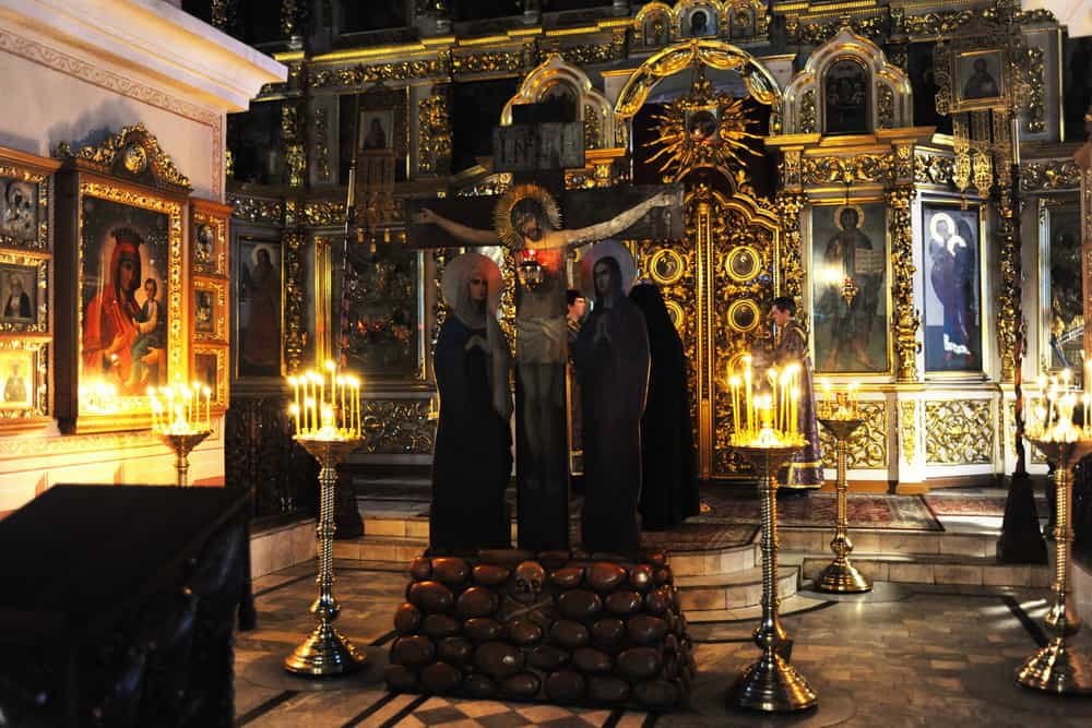 Чин Пассии в Успенском кафедральном соборе города Кирова