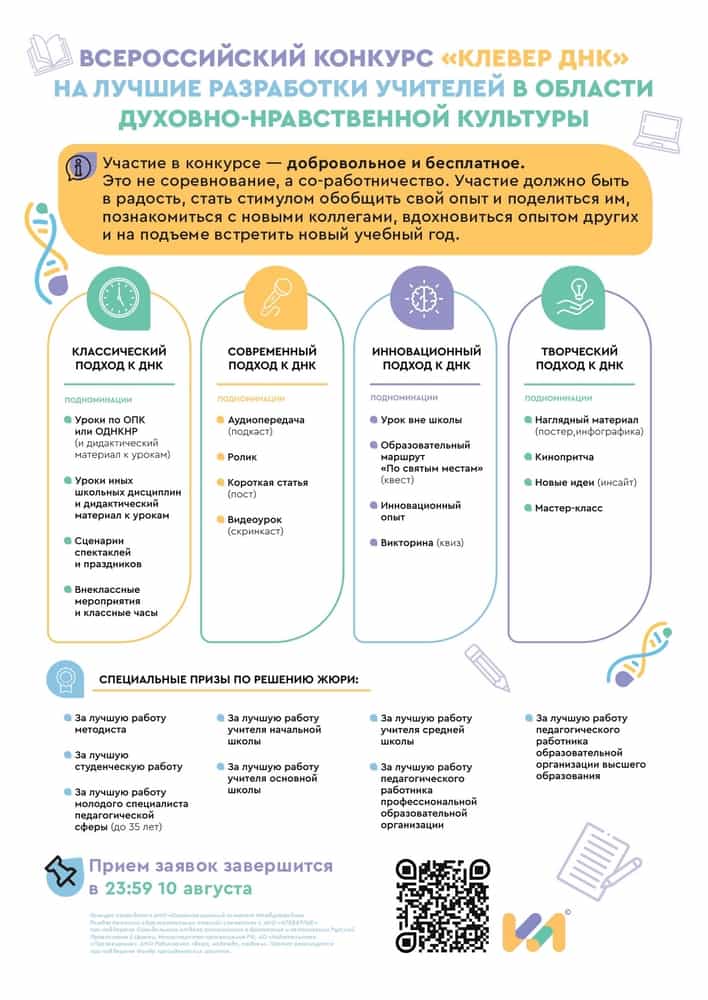 Конкурс для педагогов по основам духовно-нравственной культуры и воспитания