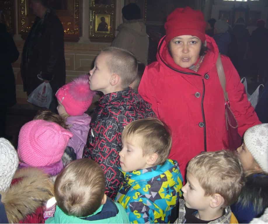 В воскресной школе Всехсвятского собора г. Кирово-Чепецка прошел выездной урок для дошкольников