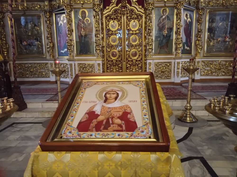 В Свято-Успенском кафедральном соборе отслужен молебен святой великомученице Варваре