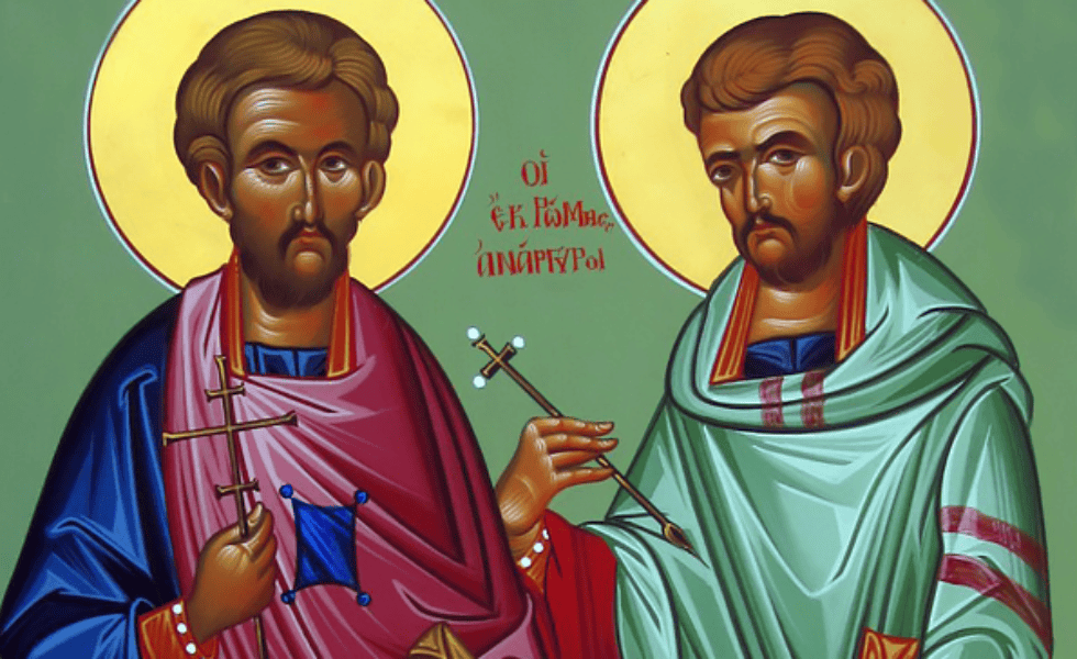 14 ноября – День памяти бессребреников Космы и Дамиана Асийских и матери их преподобной Феодотии