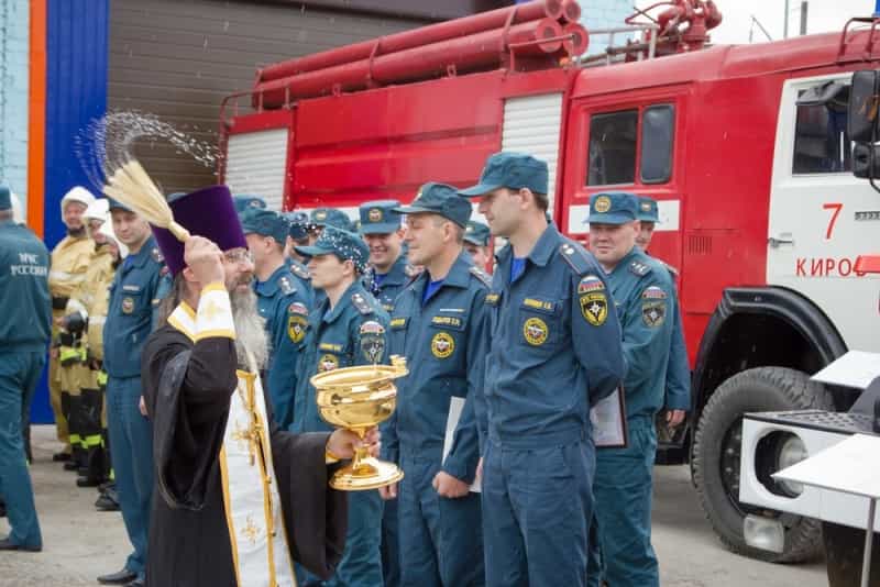 Состоялся водосвятный молебен на открытии новой пожарной части в Лянгасово