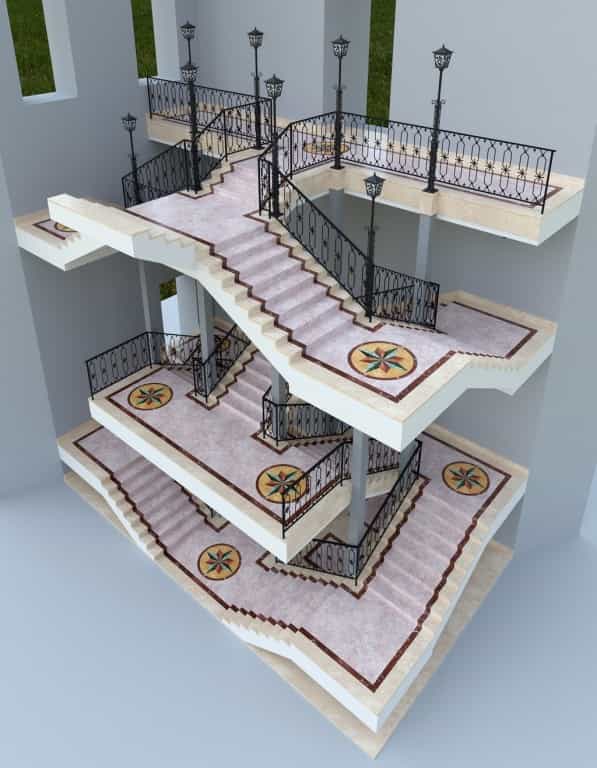 Составлен предварительный проект раскладки цветового решения полов внутри Спасского собора