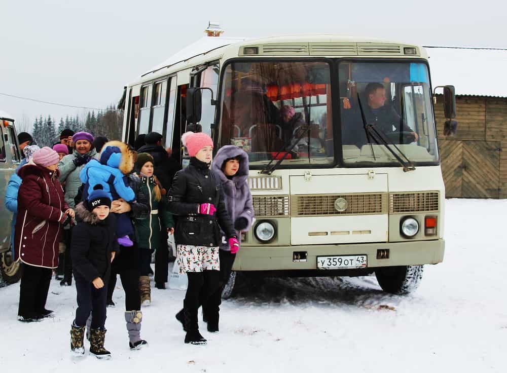 Литургия в селе Казань
