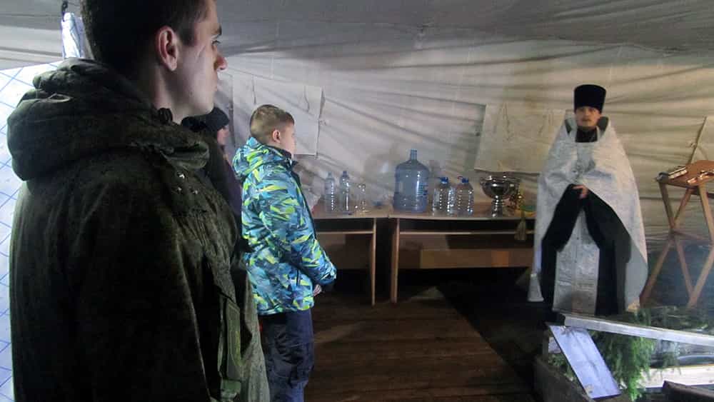 Чин Великого освящения воды в воинской части 71316