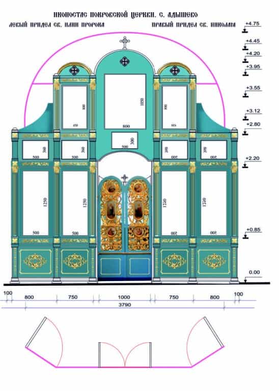 В храме Покрова Пресвятой Богородицы села Адышево установят иконостас в придел св. Николая Чудотворца
