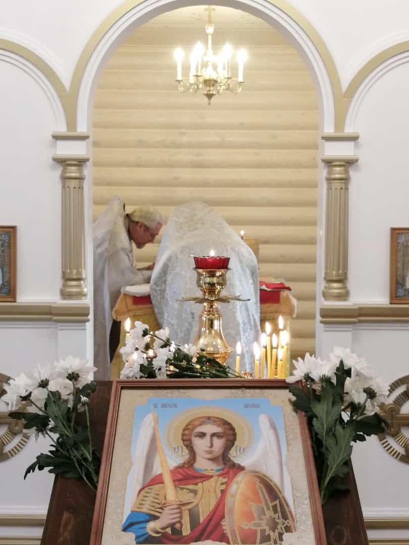 Праздничные Богослужения в строящемся храме Михаила Архангела деревни Чуваши Кирово-Чепецкого района