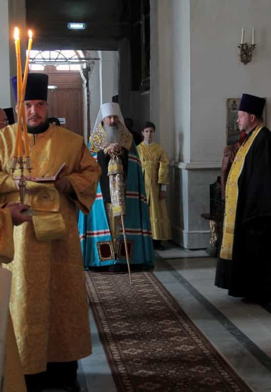 Всенощное бдение на престольный праздник в Спасском соборе. Архиерейское служение