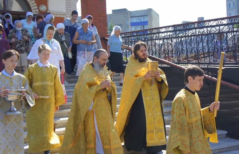 Молебен в церкви Георгия Победоносца в подразделении Росгвардии